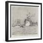 The Arrival at Cowes of the German Emperor on Board His Yacht, the Hohenzollern-Eduardo de Martino-Framed Giclee Print