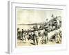 The Arrival at Lake Ngami, 1883-null-Framed Giclee Print