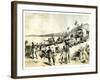 The Arrival at Lake Ngami, 1883-null-Framed Giclee Print