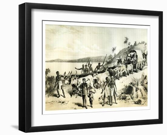 The Arrival at Lake Ngami, 1883-null-Framed Giclee Print