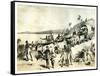 The Arrival at Lake Ngami, 1883-null-Framed Stretched Canvas