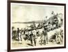 The Arrival at Lake Ngami, 1883-null-Framed Giclee Print