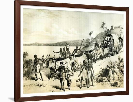 The Arrival at Lake Ngami, 1883-null-Framed Giclee Print