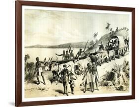 The Arrival at Lake Ngami, 1883-null-Framed Giclee Print