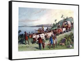 The Arrival at Lake Ngami, 19th Century-null-Framed Stretched Canvas
