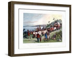 The Arrival at Lake Ngami, 19th Century-null-Framed Giclee Print