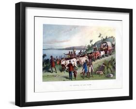 The Arrival at Lake Ngami, 19th Century-null-Framed Giclee Print