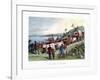 The Arrival at Lake Ngami, 19th Century-null-Framed Giclee Print