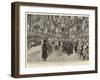 The Arrival at Paddington, a Greeting from Princess of Wales-Frederic De Haenen-Framed Giclee Print