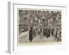 The Arrival at Paddington, a Greeting from Princess of Wales-Frederic De Haenen-Framed Giclee Print