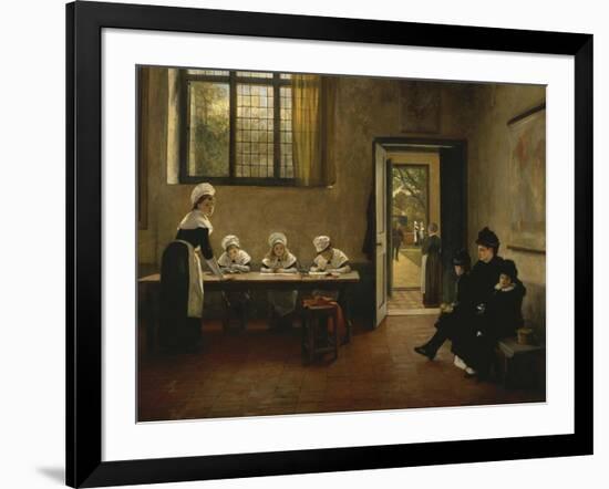 The Arrival at the Orphanage, 1879-George Adolphus Storey-Framed Giclee Print