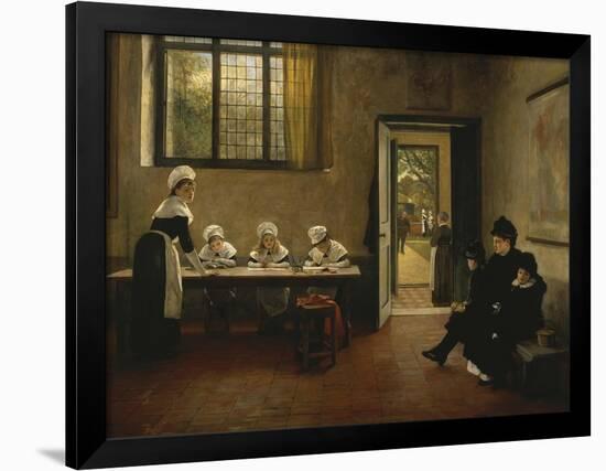 The Arrival at the Orphanage, 1879-George Adolphus Storey-Framed Giclee Print