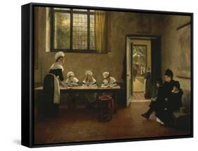 The Arrival at the Orphanage, 1879-George Adolphus Storey-Framed Stretched Canvas