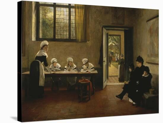 The Arrival at the Orphanage, 1879-George Adolphus Storey-Stretched Canvas