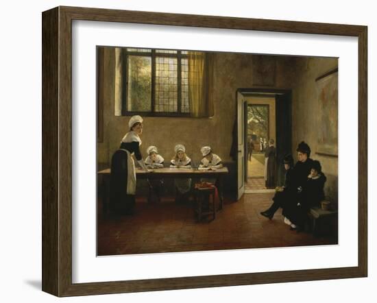 The Arrival at the Orphanage, 1879-George Adolphus Storey-Framed Giclee Print