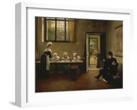 The Arrival at the Orphanage, 1879-George Adolphus Storey-Framed Giclee Print