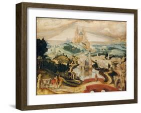 The Arrival in Bethlehem, c.1540-Netherlandish School-Framed Giclee Print