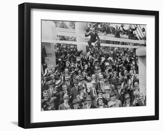 The Arrival of 2447 Italian Immigrants at New York-null-Framed Photographic Print