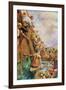 The Arrival of Captain James Cook in Tahiti in 1769-null-Framed Giclee Print