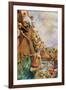 The Arrival of Captain James Cook in Tahiti in 1769-null-Framed Giclee Print