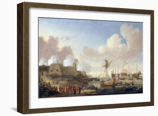 The Arrival of Catherine of Braganza at Portsmouth, 25 May 1662-Dirck Stoop-Framed Giclee Print