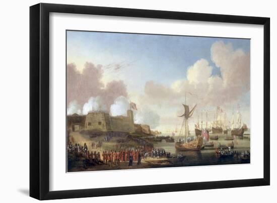 The Arrival of Catherine of Braganza at Portsmouth, 25 May 1662-Dirck Stoop-Framed Giclee Print