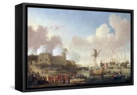 The Arrival of Catherine of Braganza at Portsmouth, 25 May 1662-Dirck Stoop-Framed Stretched Canvas