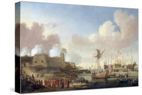The Arrival of Catherine of Braganza at Portsmouth, 25 May 1662-Dirck Stoop-Stretched Canvas