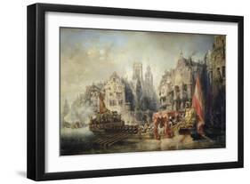 The Arrival of Fernando Alvarez De Toledo, Duke of Alba at Rotterdam in 1567, 1844-Jean-Baptiste Isabey-Framed Giclee Print