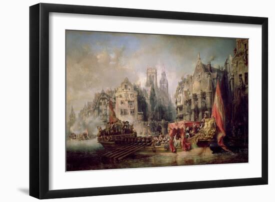 The Arrival of Fernando Alvarez de Toledo, Duke of Alba-Louis Eugene Gabriel Isabey-Framed Giclee Print