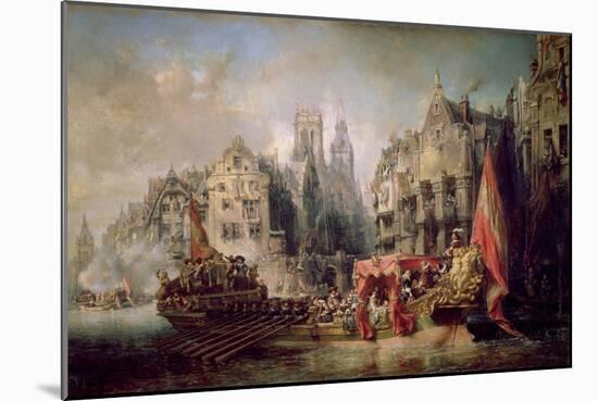 The Arrival of Fernando Alvarez de Toledo, Duke of Alba-Louis Eugene Gabriel Isabey-Mounted Giclee Print