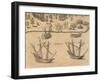 The Arrival of French Ships in Florida, 1602 from American History by Theodore De Bry-null-Framed Giclee Print