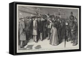 The Arrival of General Boulanger at Charing Cross Railway Station from Brussels-null-Framed Stretched Canvas