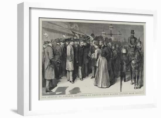 The Arrival of General Boulanger at Charing Cross Railway Station from Brussels-null-Framed Giclee Print