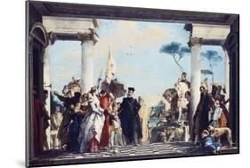 The Arrival of Henri Iii at the Villa Contarini. Before 1750-Giambattista Tiepolo-Mounted Giclee Print