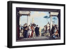 The Arrival of Henri III at the Villa Contarini, before 1750-Giovanni Battista Tiepolo-Framed Giclee Print