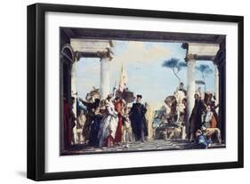 The Arrival of Henri Iii at the Villa Contarini. Before 1750-Giambattista Tiepolo-Framed Giclee Print