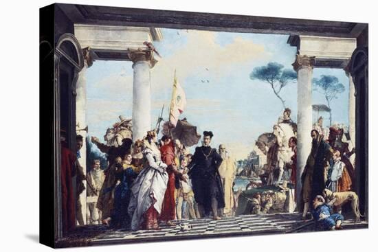 The Arrival of Henri Iii at the Villa Contarini. Before 1750-Giambattista Tiepolo-Stretched Canvas