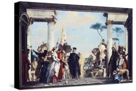 The Arrival of Henri Iii at the Villa Contarini. Before 1750-Giambattista Tiepolo-Stretched Canvas