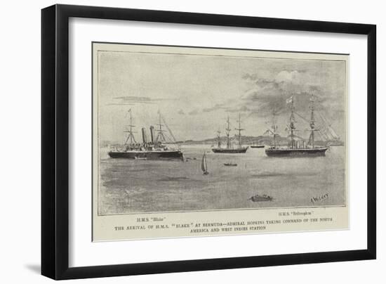 The Arrival of HMS Blake at Bermuda-null-Framed Giclee Print