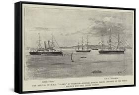 The Arrival of HMS Blake at Bermuda-null-Framed Stretched Canvas