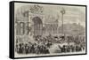 The Arrival of King George I at Athens-null-Framed Stretched Canvas