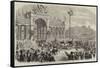 The Arrival of King George I at Athens-null-Framed Stretched Canvas