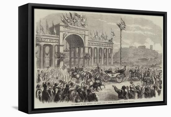 The Arrival of King George I at Athens-null-Framed Stretched Canvas