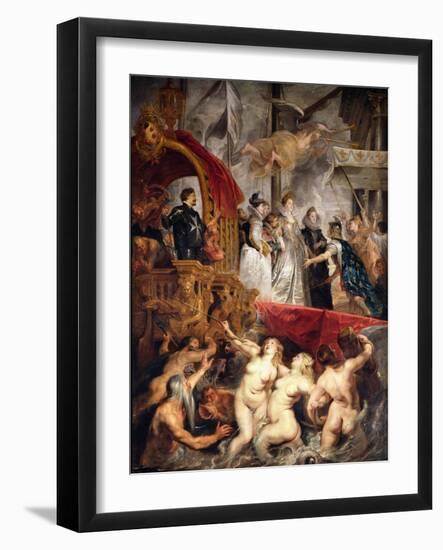 The Arrival of Marie De Medici (1573-1642) in Marseilles, 3rd November 1600, 1621-25-Peter Paul Rubens-Framed Giclee Print