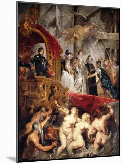 The Arrival of Marie De Medici (1573-1642) in Marseilles, 3rd November 1600, 1621-25-Peter Paul Rubens-Mounted Giclee Print