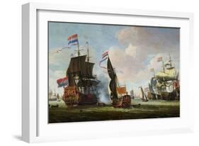 The Arrival of Michiel Adriaanszoon de Ruyter-Abraham Storck-Framed Giclee Print