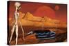 The Arrival of Planet Nibiru as Seen from the Desert-Stocktrek Images-Stretched Canvas