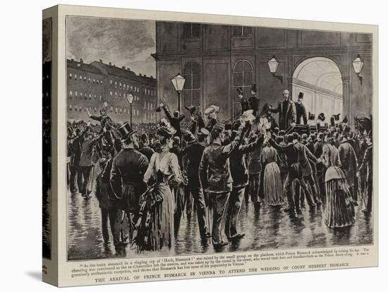 The Arrival of Prince Bismarck in Vienna to Attend the Wedding of Count Herbert Bismarck-null-Stretched Canvas