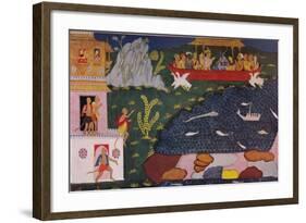 The Arrival of Rama and Sita in the Aerial Car, 1937-null-Framed Giclee Print